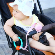 New Arrival Safety Collapsible Baby Pacifier Chain Set, Food Grade Silicone Pacifier Chain Clip